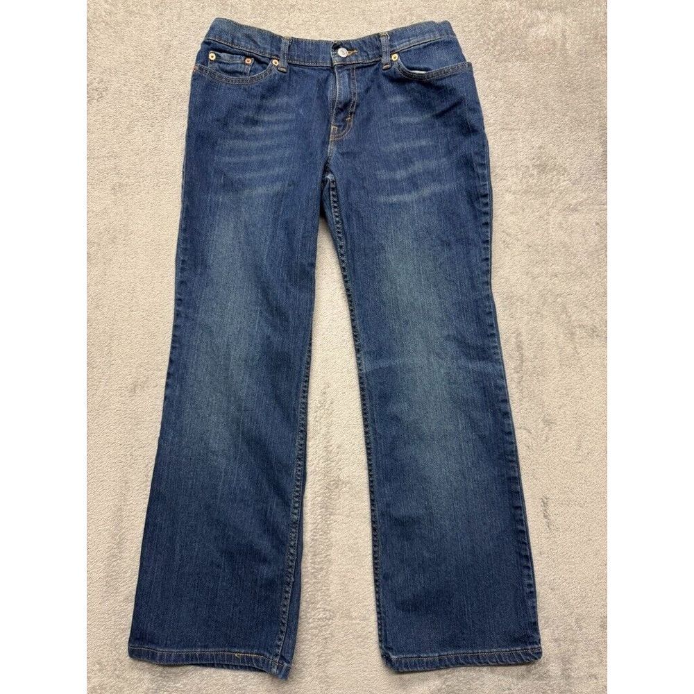 Levi's 518 Superlow Boot Cut Jeans Womens Blue Measured 32x28 Denim‎ Casual